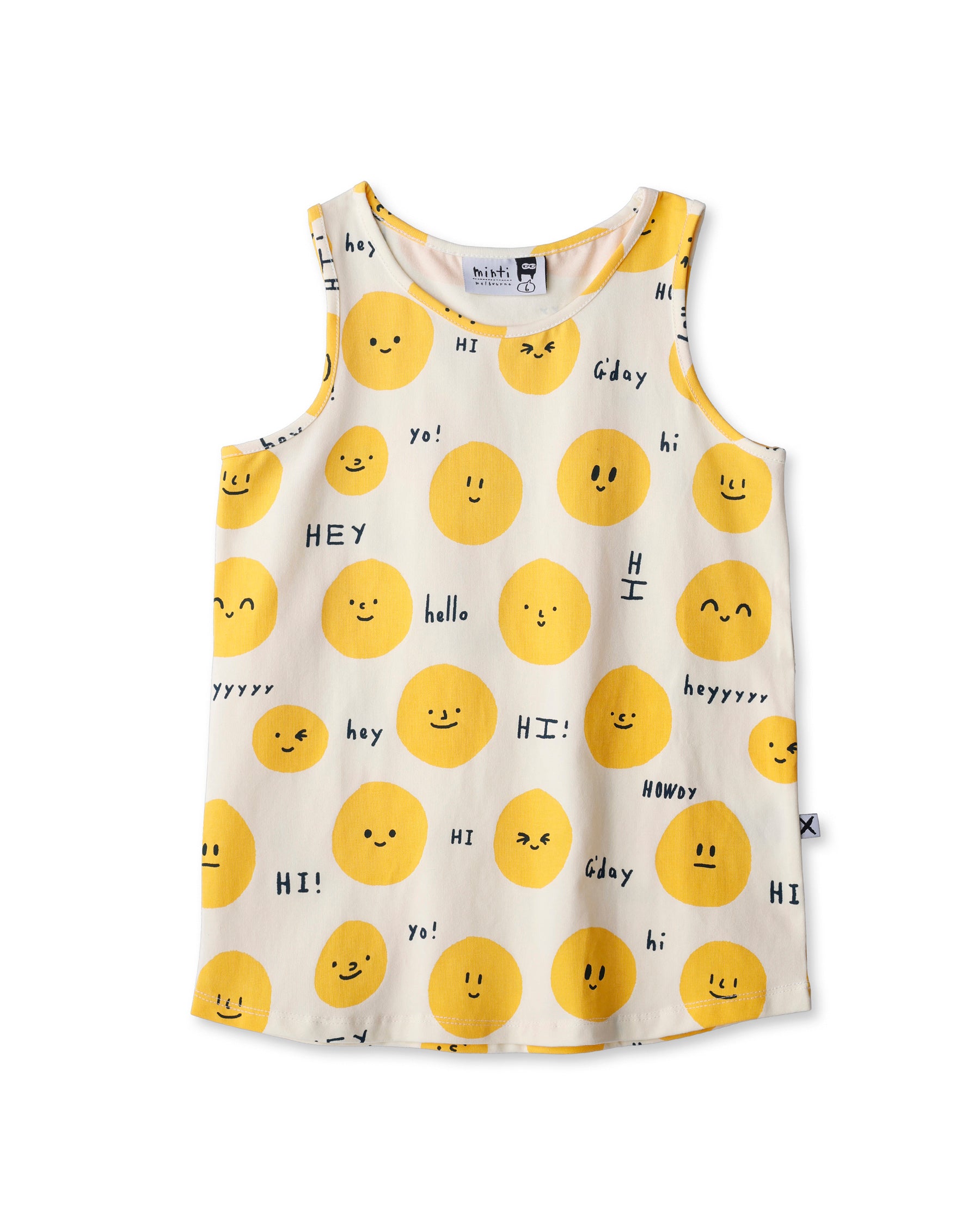 Minti Hello Faces Singlet