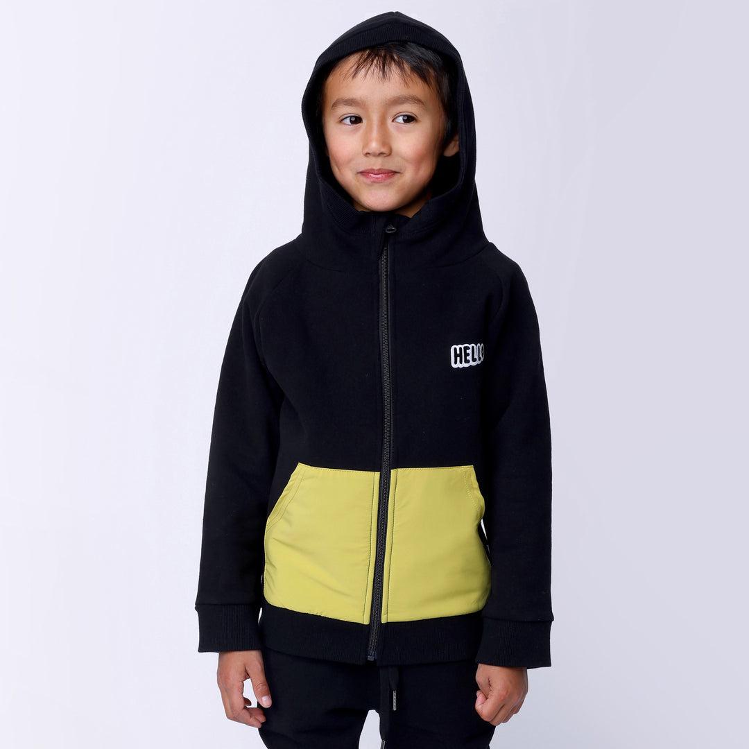 Minti Nylon Patch Furry Zip Up