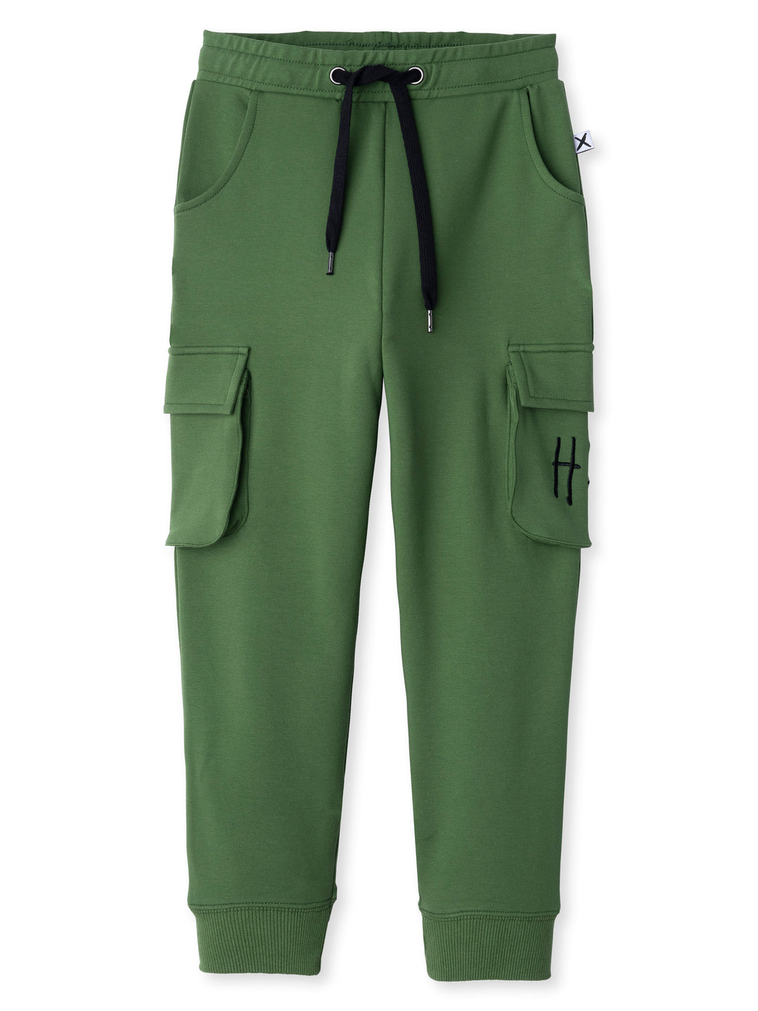 Minti kids clothing. Tapered leg trackies with awesome cargo style pockets, front pockets, shoelace cord and 2x2 rib waistband and cuffs. 320 Gram // 95% Cotton // 5% Elastane.