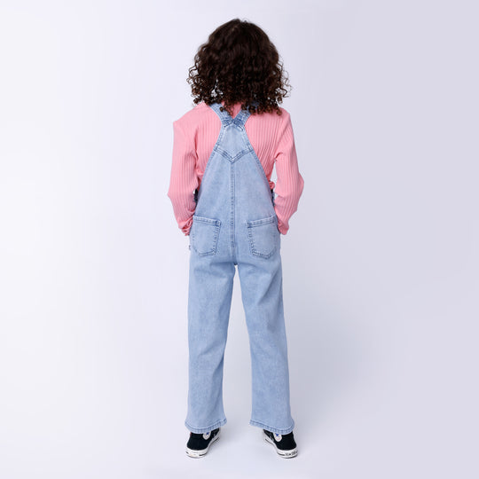 Minti Happy Heart Denim Overalls