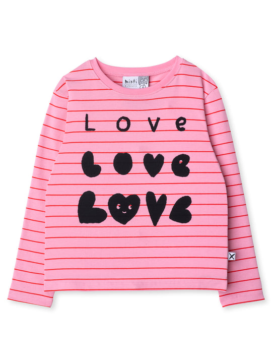 Minti kids clothing. Boxy style long sleeved tee. 190 Gram // 95% Cotton // 5% Elastane.