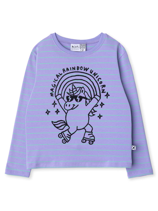 Minti kids clothing. Boxy style long sleeved tee. 190 Gram // 95% Cotton // 5% Elastane.