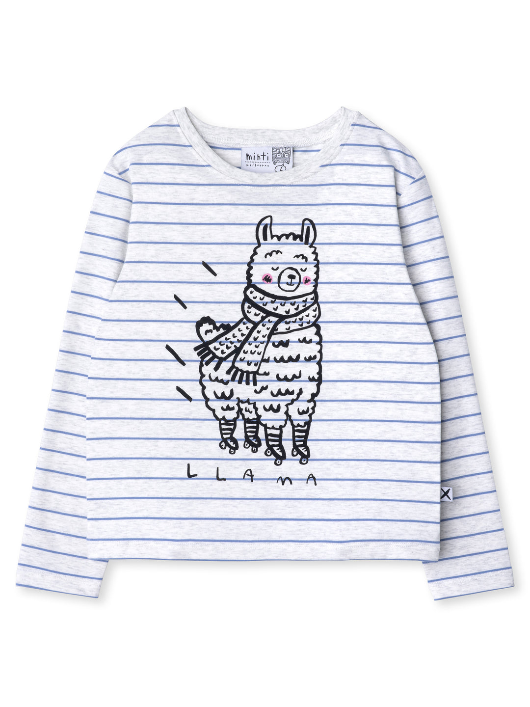 Minti kids clothing. Boxy style long sleeved tee. 190 Gram // 95% Cotton // 5% Elastane.