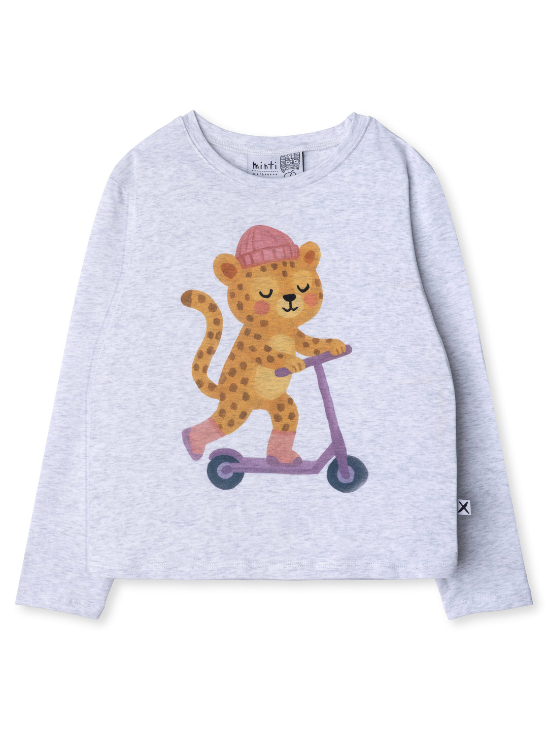 Minti kids clothing. Boxy style long sleeved tee. 190 Gram // 95% Cotton // 5% Elastane.
