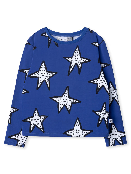 Minti kids clothing. Boxy style long sleeved tee. 190 Gram // 95% Cotton // 5% Elastane.
