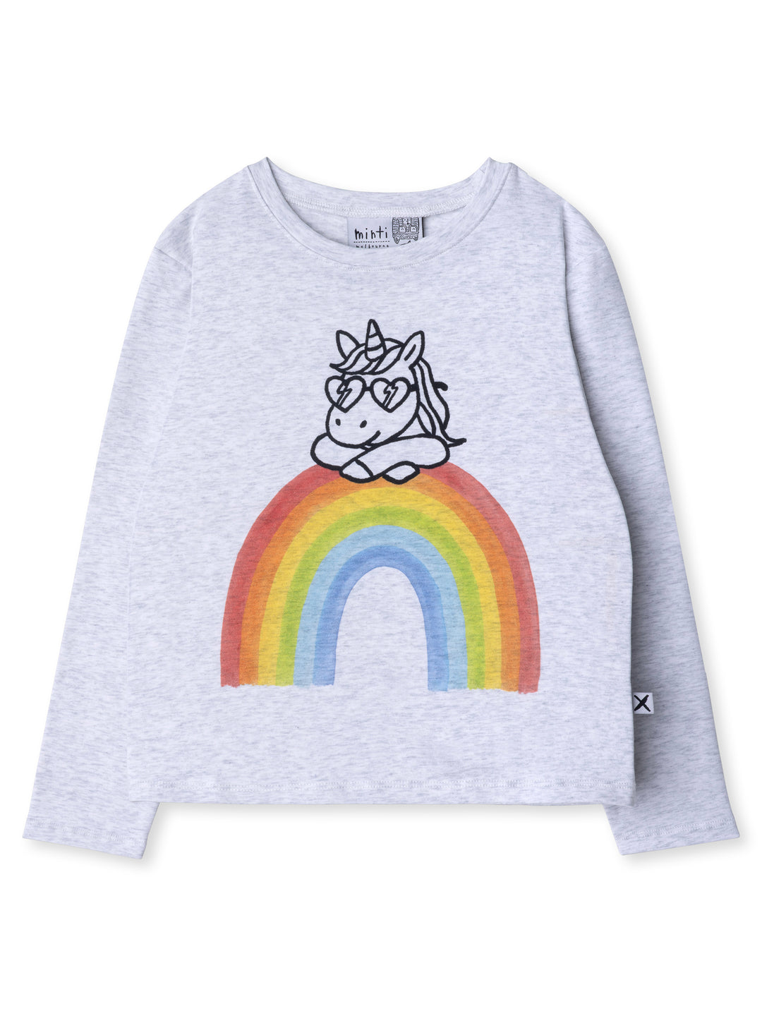 Minti kids clothing. Boxy style long sleeved tee. 190 Gram // 95% Cotton // 5% Elastane.