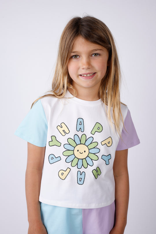 Minti Happy Happy Cropped Tee