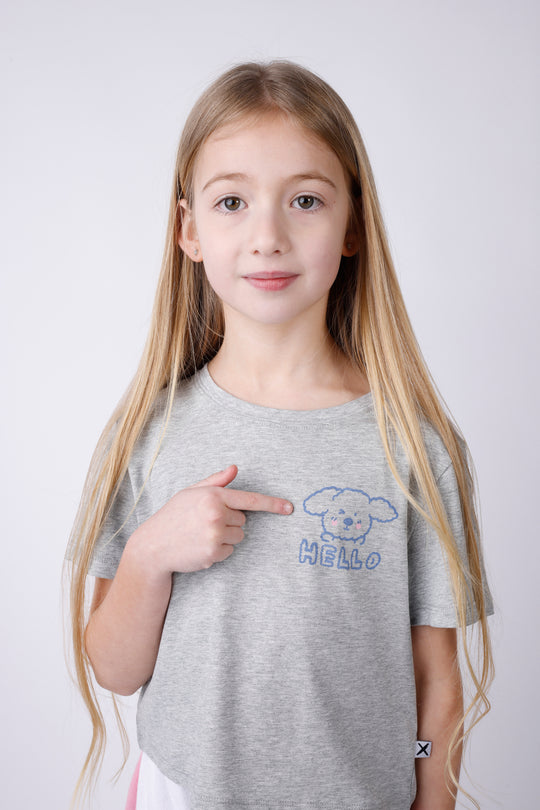 Minti Hello Puppy Cropped Tee