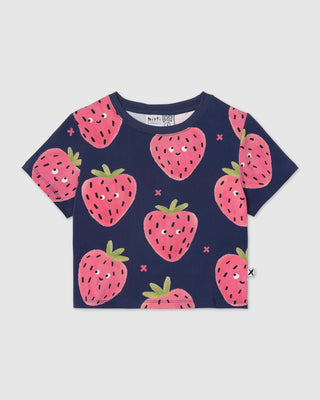 Minti Happy Strawberry Cropped Tee