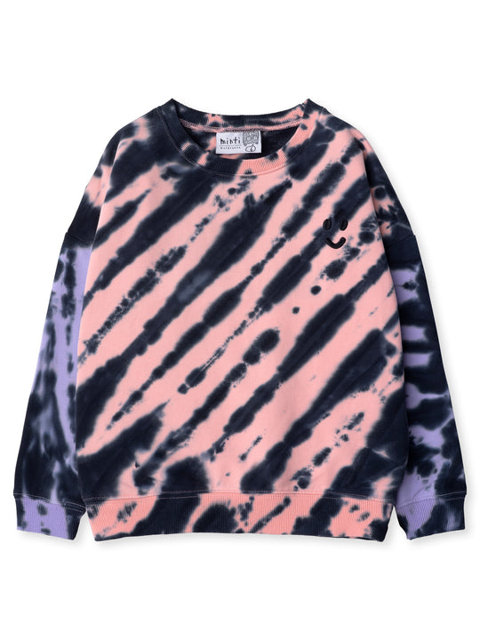 Minti kids clothing. Super cosy oversized fit crew with drop shoulder detail. 2x2 Rib at the neck, hem and cuffs. 320 Gram // 95% Cotton // 5% Elastane.