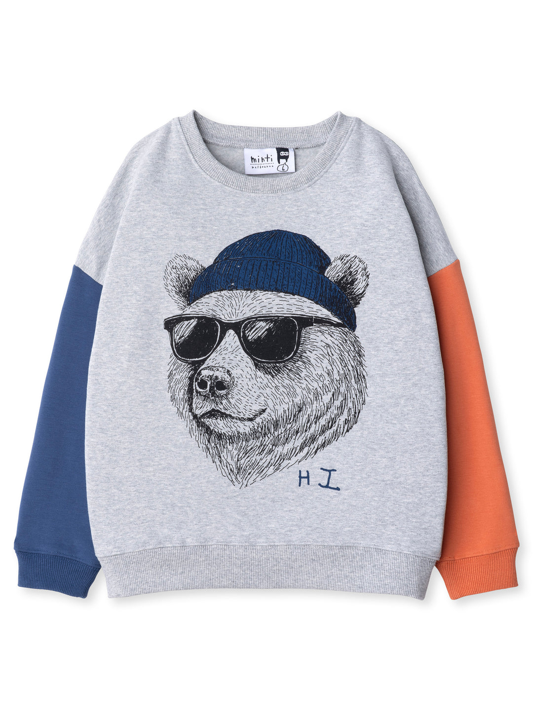 Minti kids clothing. Super cosy oversized fit crew with drop shoulder detail. 2x2 Rib at the neck, hem and cuffs. 330 Gram // Brushed Inside // 95% Cotton // 5% Elastane.