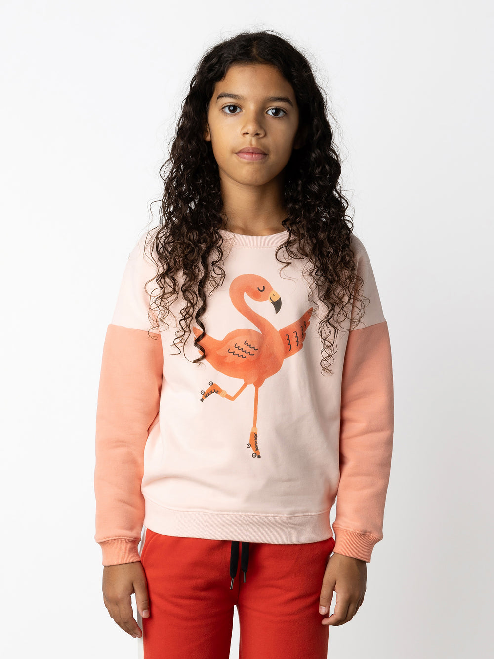 Minti kids clothing. Super cosy oversized fit crew with drop shoulder detail. 2x2 Rib at the neck, hem and cuffs. 330 Gram // Brushed Inside // 95% Cotton // 5% Elastane.