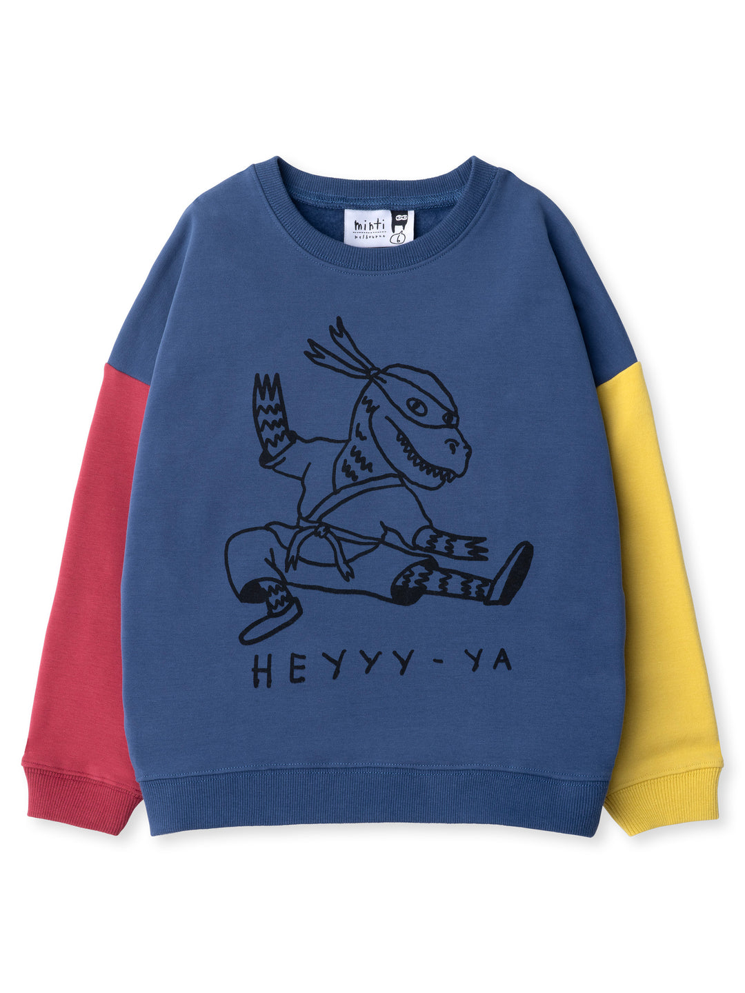 Minti kids clothing. Super cosy oversized fit crew with drop shoulder detail. 2x2 Rib at the neck, hem and cuffs. 330 Gram // Brushed Inside // 95% Cotton // 5% Elastane.