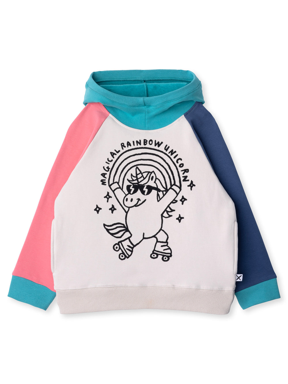 Minti kids clothing. Super soft hoodie with hidden pockets in the side seams. The ribbed-trim hood makes it extra cosy. Soft brushed 'furry' inside. 2x2 Rib at the neck, hem and cuffs. We recommend going up a size for this style. 330 Gram // Brushed Inside // 95% Cotton // 5% Elastane.