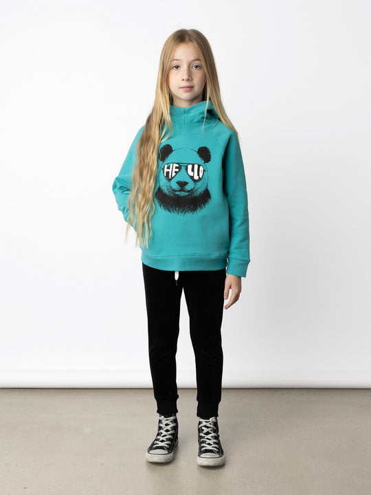 Minti kids clothing. Super soft hoodie with hidden pockets in the side seams. The ribbed-trim hood makes it extra cosy. Soft brushed 'furry' inside. 2x2 Rib at the neck, hem and cuffs. We recommend going up a size for this style. 330 Gram // Brushed Inside // 95% Cotton // 5% Elastane.