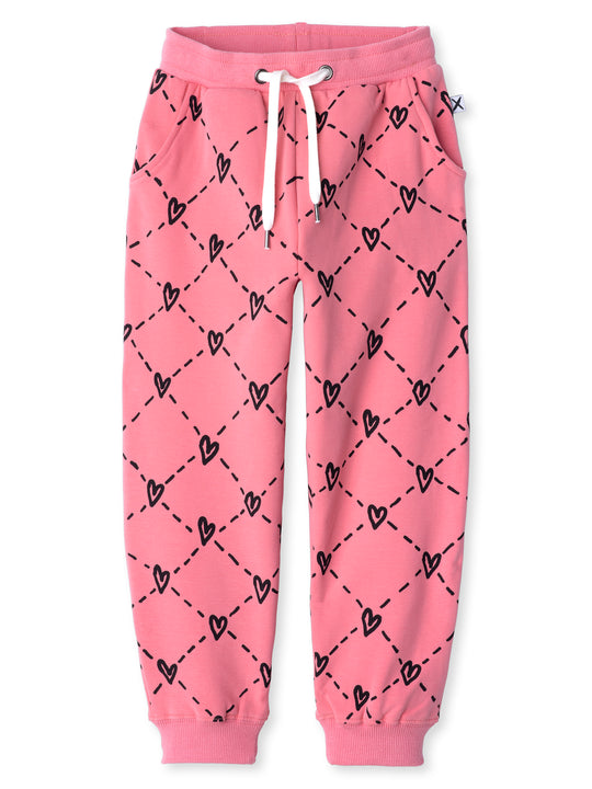 Minti kids clothing. Relaxed fit trackies with cosy side pockets, elasticated waistband, shoelace cord and 2x2 Rib cuffs. 330 Gram // Brushed Inside // 95% Cotton // 5% Elastane.