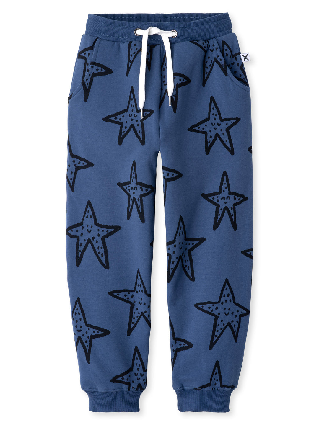 Minti kids clothing. Relaxed fit trackies with cosy side pockets, elasticated waistband, shoelace cord and 2x2 Rib cuffs. 330 Gram // Brushed Inside // 95% Cotton // 5% Elastane.