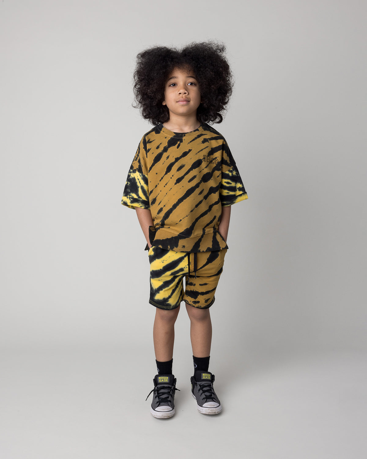 Kids Duo Tie Dye crew and shorts set from Minti