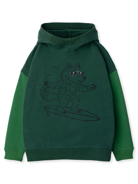Minti kids clothing. Super cosy oversized fit hoodie with drop shoulder detail. 2x2 Rib on the hood edge, hem and cuffs. 330 Gram // Brushed Inside // 95% Cotton // 5% Elastane.