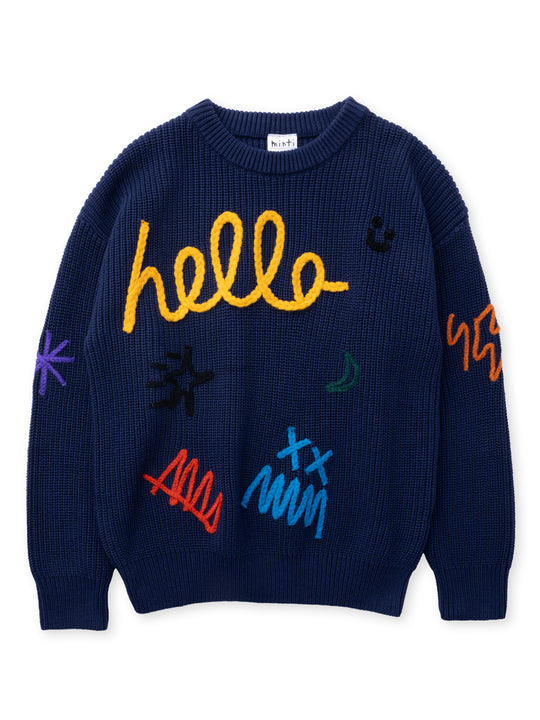 Minti Emblem Knit Crew