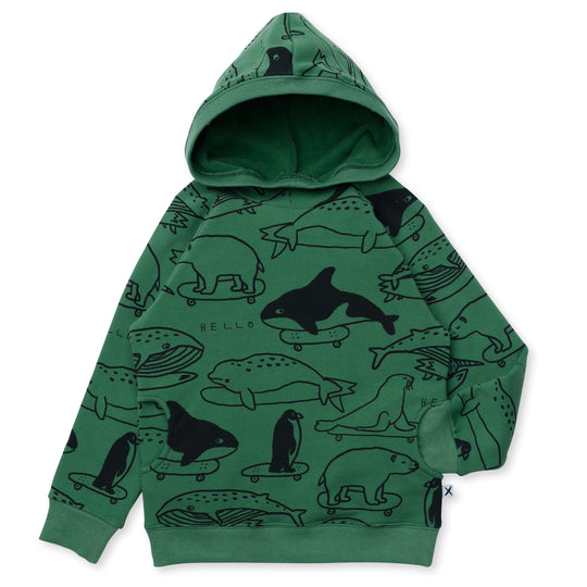 Minti Surf Skate Animals Furry Hood