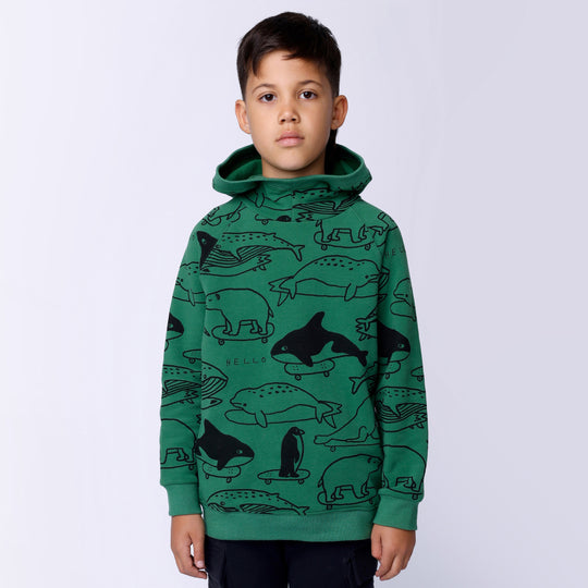 Minti Surf Skate Animals Furry Hood