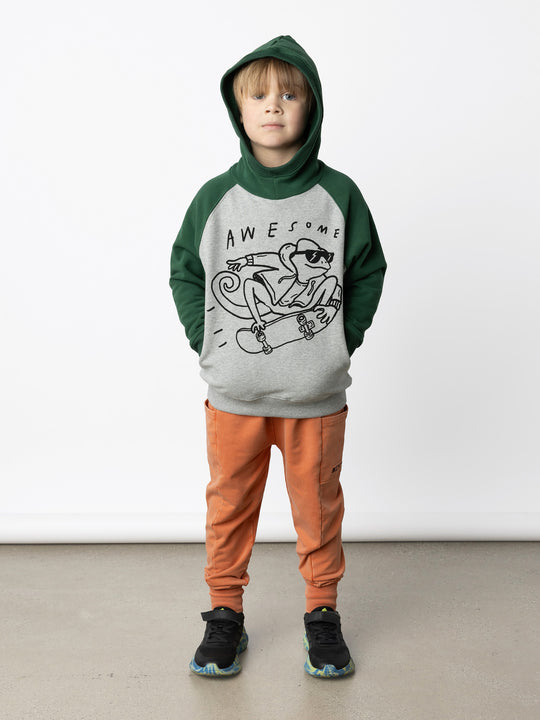 Minti kids clothing. Super comfy hoodie with side pockets and higher neck - perfect for cold days! 330 Gram // Brushed Inside // 95% Cotton // 5% Elastane.