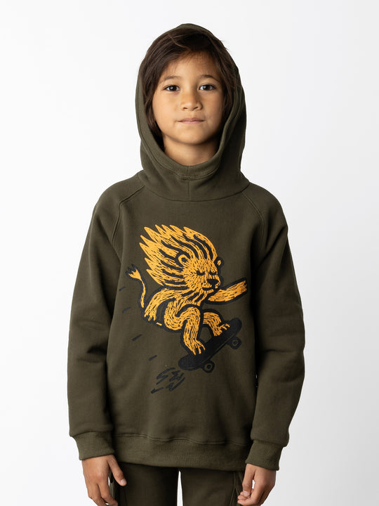 Minti kids clothing. Super comfy hoodie with side pockets and higher neck - perfect for cold days! 330 Gram // Brushed Inside // 95% Cotton // 5% Elastane.