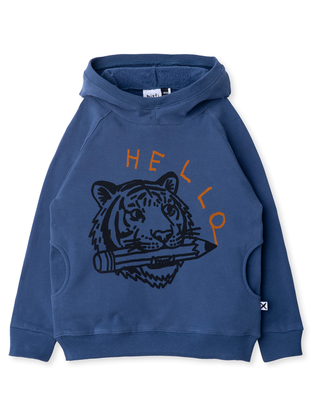 Minti kids clothing. Super comfy hoodie with side pockets and higher neck - perfect for cold days! 330 Gram // Brushed Inside // 95% Cotton // 5% Elastane.