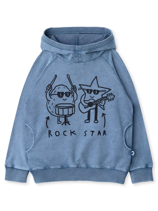 Minti kids clothing. Super comfy lightweight hoodie with side pockets and higher neck. 260 Gram // 95% Cotton // 5% Elastane.