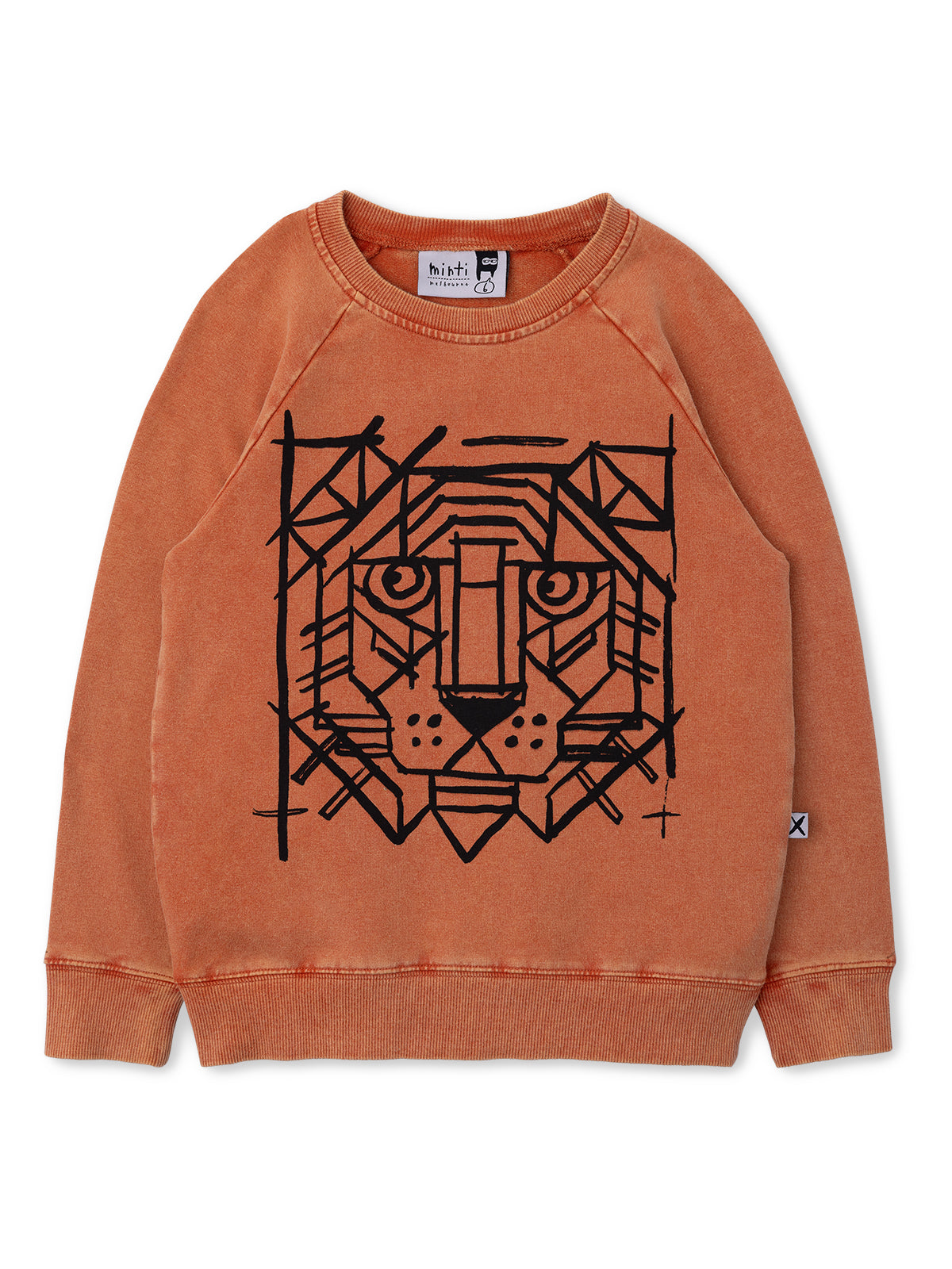 Minti Geometric Tiger Crew