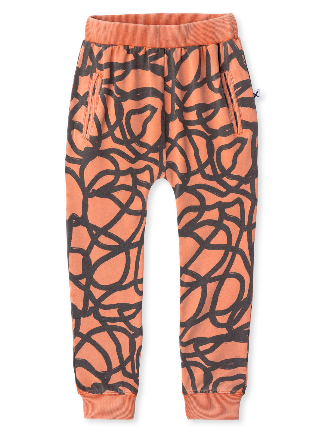 Minti kids clothing. Super popular Bronx style trackies with drop crotch, elastic waist and side pockets. 260 Gram // 95% Cotton // 5% Elastane.