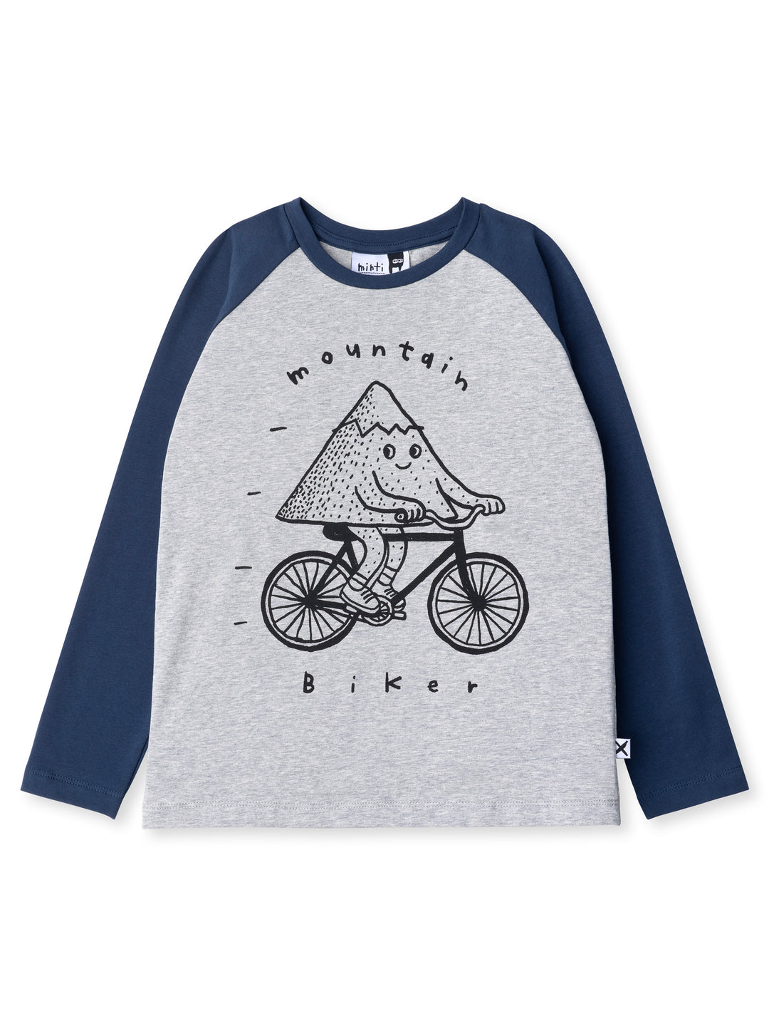 Minti kids clothing. Luxe raglan tee with contrast sleeves and neck. 190 Gram // 95% Cotton // 5% Elastane.