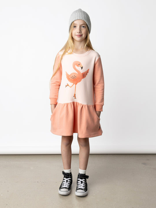 Minti Cruising Flamingo Furry Dress