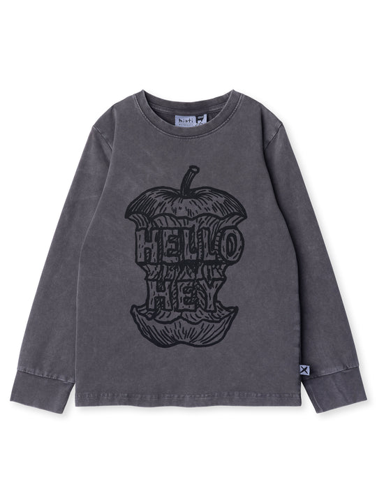 Minti kids clothing. Super luxe tee with self cuffs. 190 Gram // 95% Cotton // 5% Elastane.