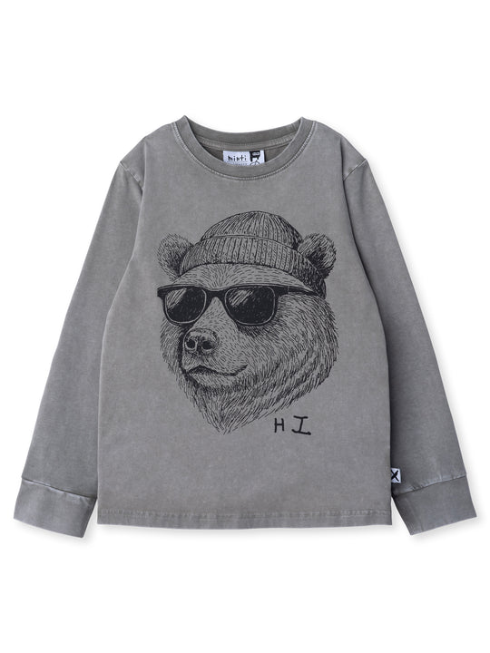 Minti kids clothing. Super luxe tee with self cuffs. 190 Gram // 95% Cotton // 5% Elastane.