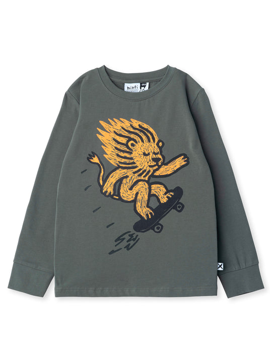 Minti kids clothing. Super luxe tee with self cuffs. 190 Gram // 95% Cotton // 5% Elastane.