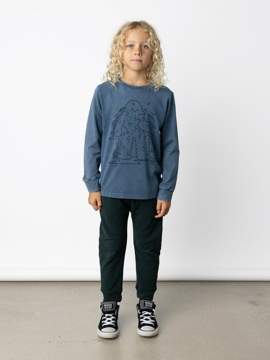 Minti kids clothing. Super luxe tee with self cuffs. 190 Gram // 95% Cotton // 5% Elastane.