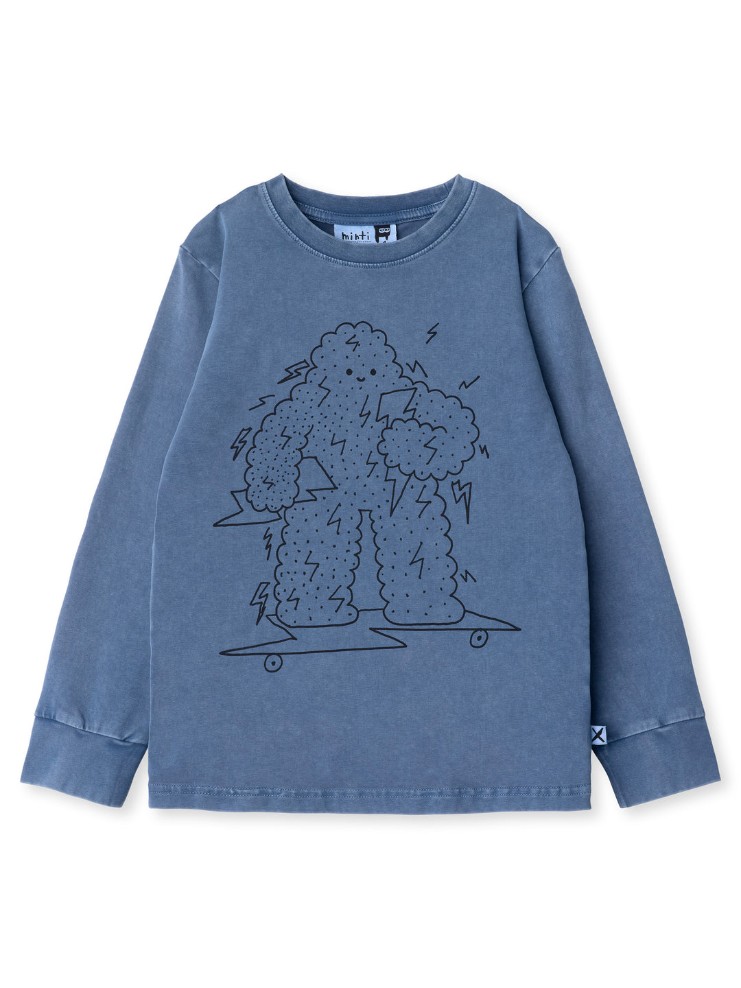 Minti kids clothing. Super luxe tee with self cuffs. 190 Gram // 95% Cotton // 5% Elastane.