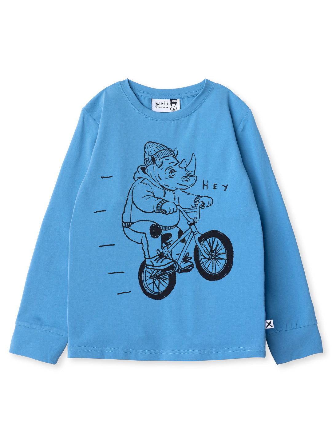 Minti kids clothing. Super luxe tee with self cuffs. 180 Gram // 95% Cotton // 5% Elastane.