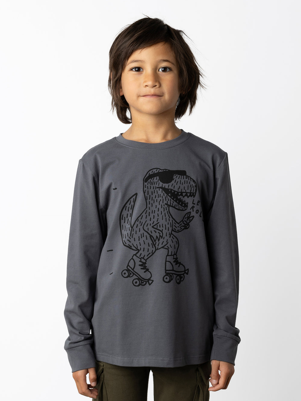 Minti kids clothing. Super luxe tee with self cuffs. 190 Gram // 95% Cotton // 5% Elastane.