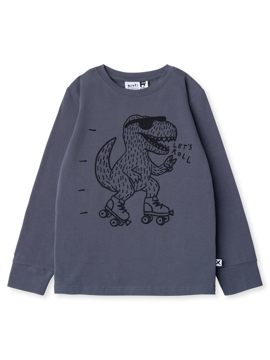 Minti kids clothing. Super luxe tee with self cuffs. 190 Gram // 95% Cotton // 5% Elastane.