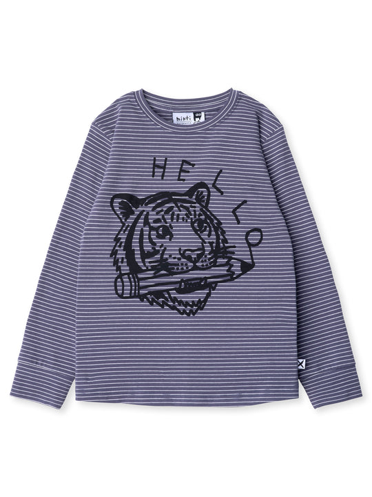 Minti kids clothing. Super luxe tee with self cuffs. 180 Gram // 95% Cotton // 5% Elastane.