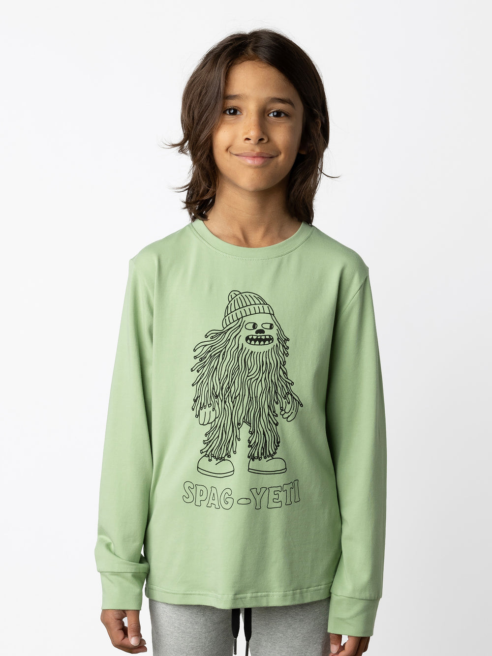 Minti kids clothing. Super luxe tee with self cuffs. 190 Gram // 95% Cotton // 5% Elastane.