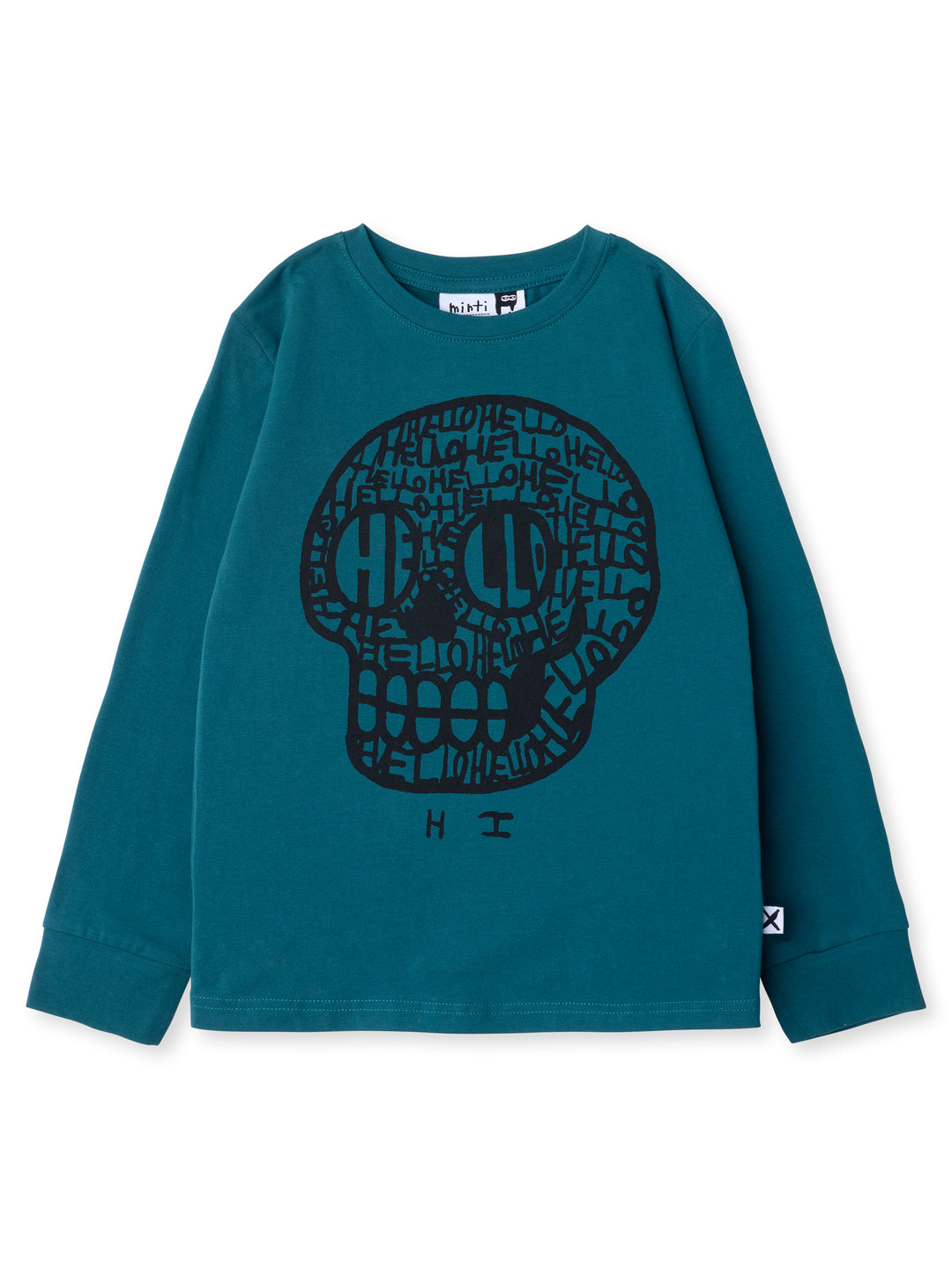 Minti kids clothing. Super luxe tee with self cuffs. 190 Gram // 95% Cotton // 5% Elastane.
