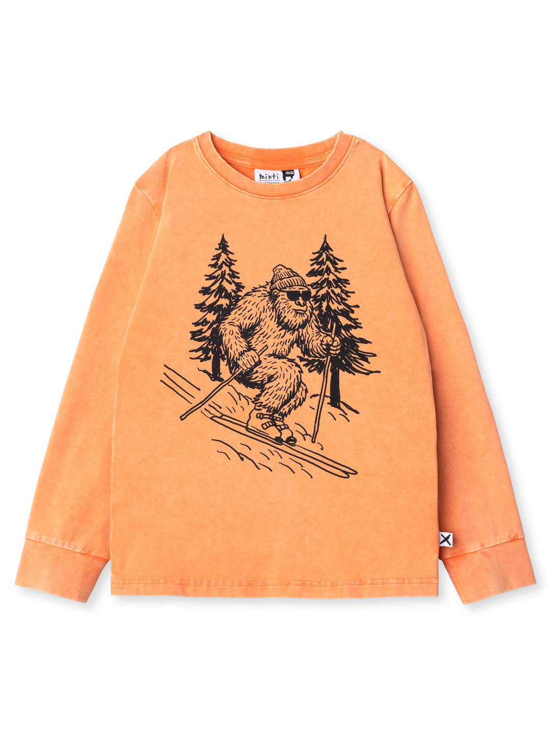 Minti kids clothing. Super luxe tee with self cuffs. 190 Gram // 95% Cotton // 5% Elastane.