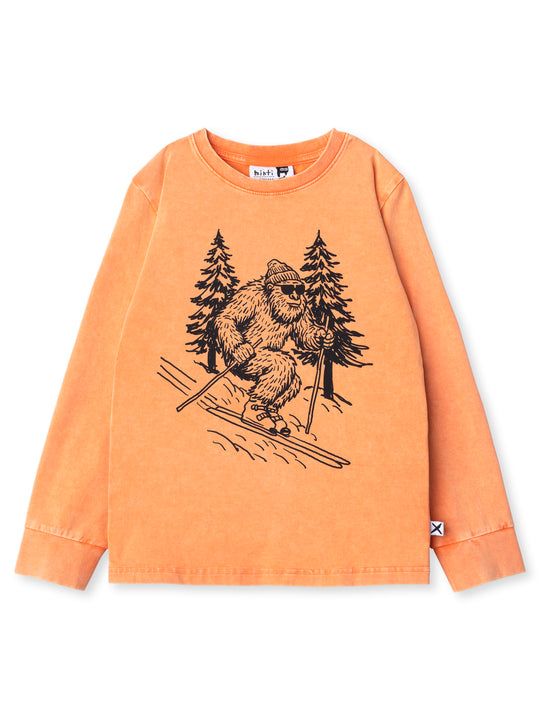 Minti kids clothing. Super luxe tee with self cuffs. 190 Gram // 95% Cotton // 5% Elastane.