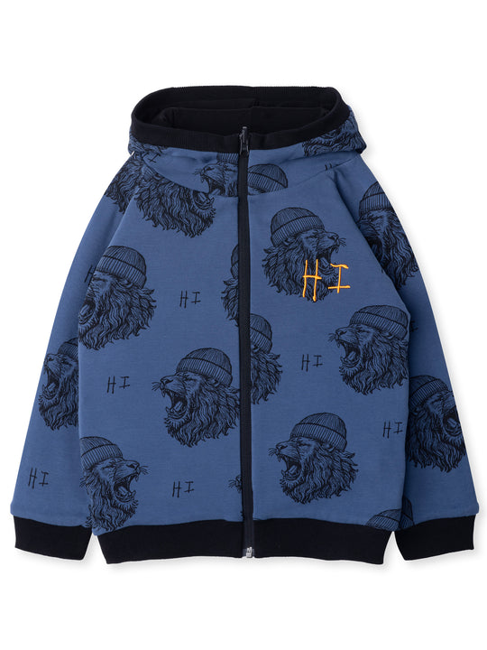 Minti Roar Furry Reversible Zip Up