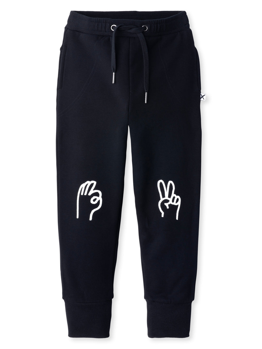 Minti kids clothing. Straight leg trackies with stitched detail pockets, elasticated waistband, shoelace ties and back pocket. 330 Gram // Brushed Inside // 95% Cotton // 5% Elastane.