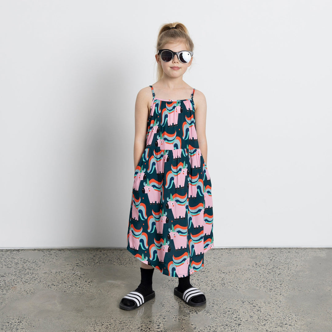 Minti Sporty Unicorns Midi Dress